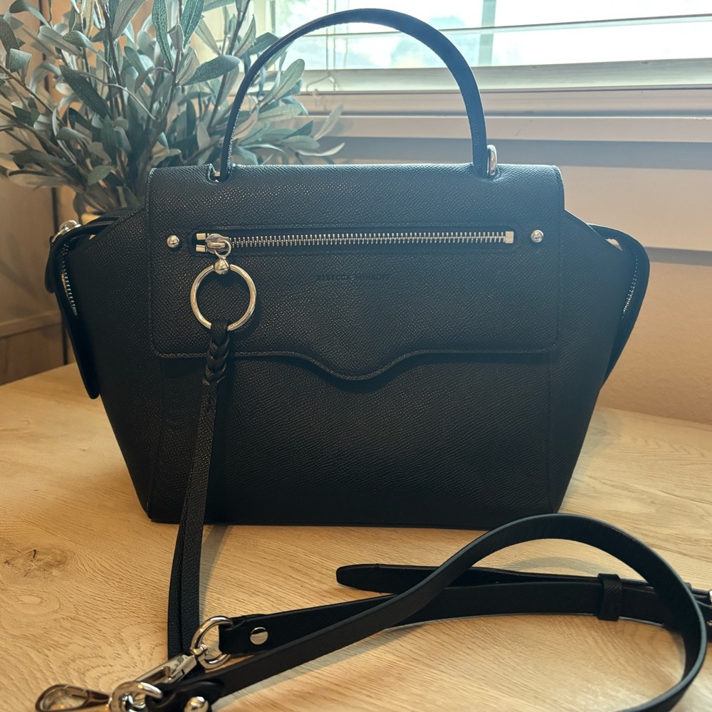 Rebecca Minkoff Black Handbag with Silver Accents.